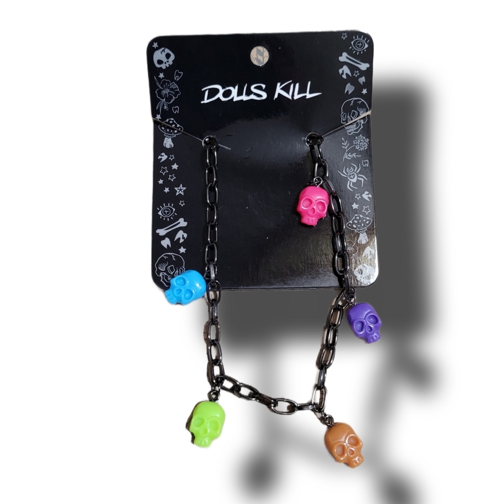 Dolls Kill Sugar Bones Chain Necklace NWT